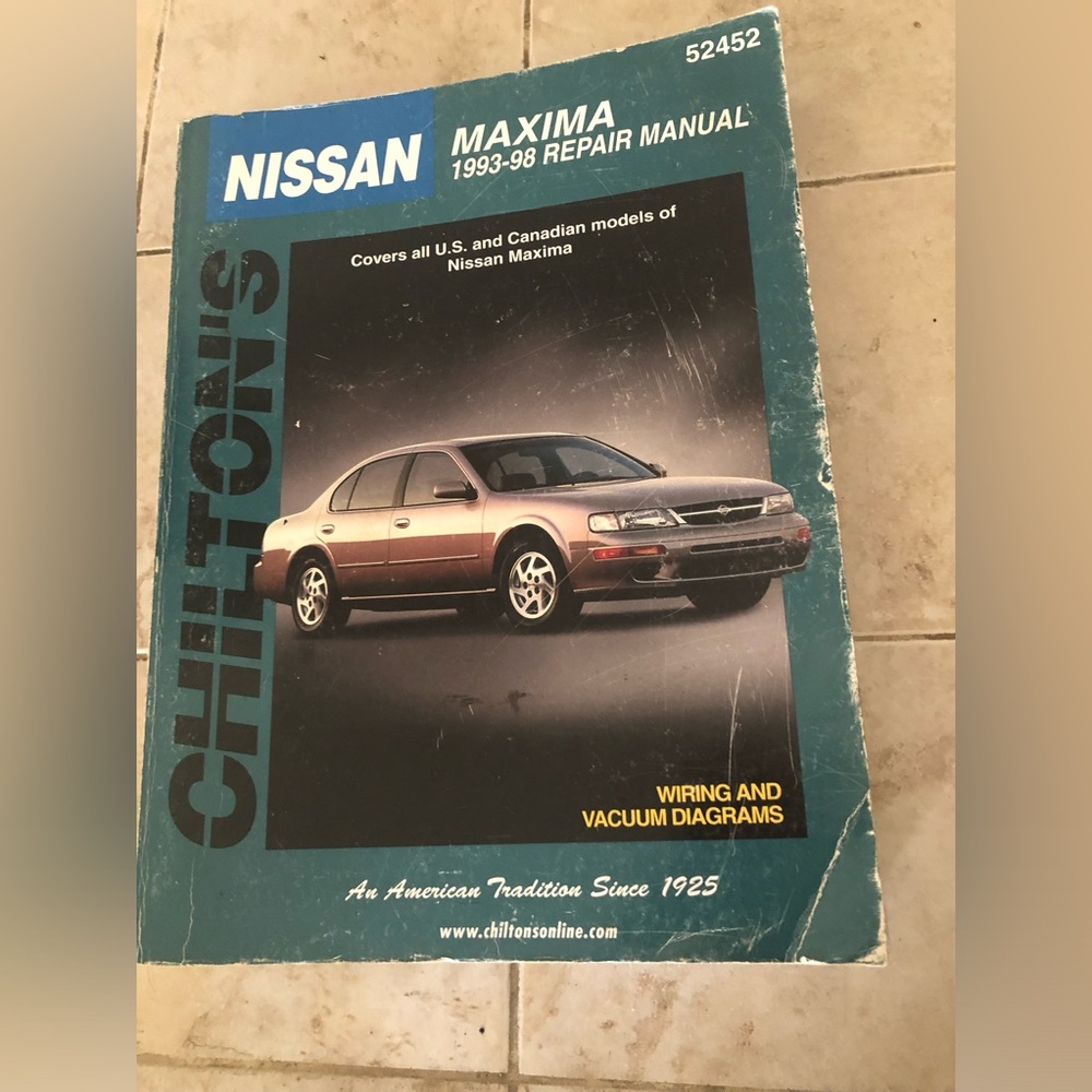 Chilton’s Nissan Maxima 1993-98 Repair Manual- 805 $8 or 🦋